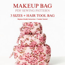 Makeup Bag Sewing Pattern PDF, 5 Sizes Classic Boxy Pouch, Beginner Friendly, Video Tutorial view products/images/ab6079d1-1e49-4087-a811-a7b6fce048ed.png
